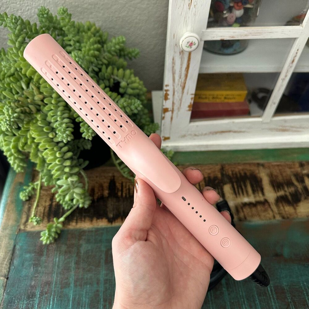 TYMO Airflow in Pink Ceramic Straightener Curler 2-in-1 Hair Tool 5-Temp Setting